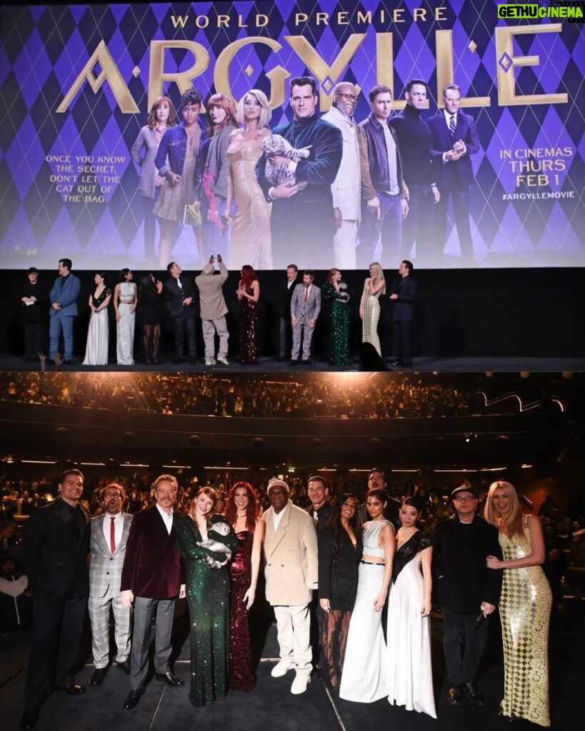 Claudia Schiffer Instagram - Last night’s world premiere of Matthew’s @ArgylleMovie in London! So proud of this entire cast and crew ♥ It was a beautiful night celebrating this special film with filmmakers, friends, and fans alike. Officially in theatres February 2.