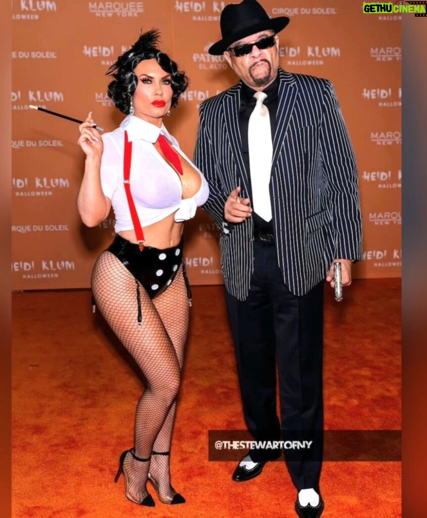 Coco Austin Instagram - Halloween is one of our favorite holidays ... Ice pretty much went as himself.. OG gangster and his Moll #redcarpet #heidiklum #halloween2023 Marquee New York