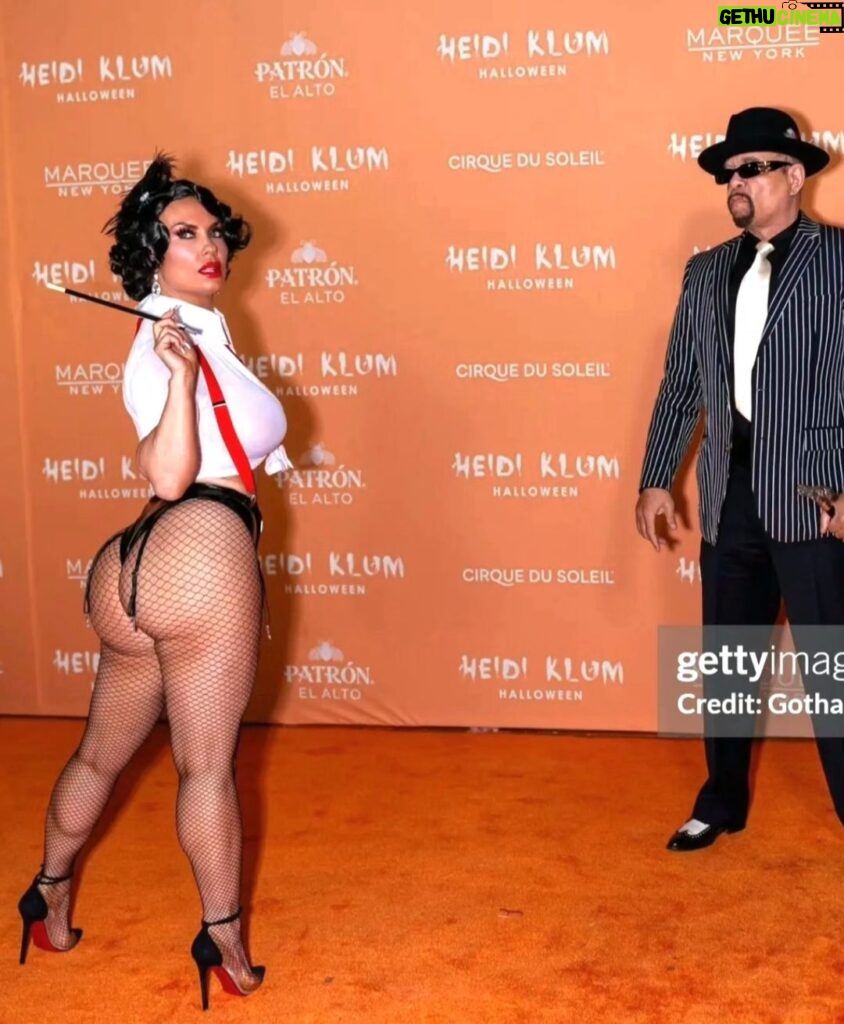 Coco Austin Instagram - Halloween is one of our favorite holidays ... Ice pretty much went as himself.. OG gangster and his Moll #redcarpet #heidiklum #halloween2023 Marquee New York