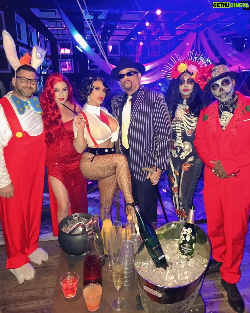 Coco Austin Instagram - Yet another memorable night at #heidiklum Halloween party! .....OG Gangsta with his Moll We've been going to her party since the beginning which has been over 20 years #halloween2023 Marquee Nightclub