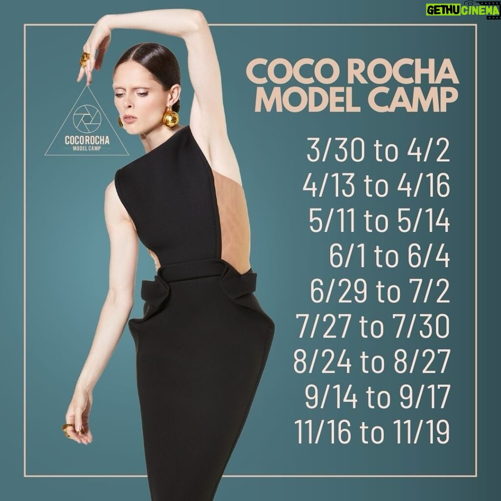 Coco Rocha Instagram - Exciting news! 🌟 We are now booking models through fall 2024 at @cocorochamodelcamp, but spots are filling up fast—many spring and summer sessions are already nearly fully booked! If you’re ready to soak up two decades’ worth of insights from @cocorocha and connect with fellow models from diverse backgrounds worldwide, while gaining invaluable skills and confidence to skyrocket your modeling career in 2024, this is your chance! ⚡ Don’t wait, seize the opportunity and apply through our website now! It’s quick (just 5 minutes!) and there’s no obligation. Secure your spot before it’s gone! 💫 #CocoRochaModelCamp New York, New York