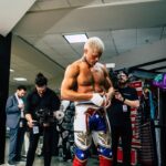Cody Runnels Instagram - TBT - Royal Rumble 2023, thank you @sgovintage / @kali_butterfly and @aesthreadics for the finest duds! Sandra has been with me since day 1, she’s the master!