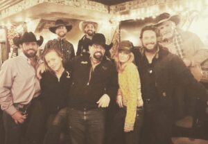 Cole Hauser Instagram - Found this pic of a bunch of us from S1 in #montana @yellowstone has come along way. Thanks to all you loyal fans that have been apart of it from the beginning! S5 is coming