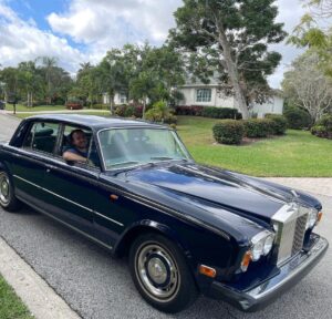 Cole Hauser Instagram - My brother and I rollin in my Gramps 74 Silver Shadow RR #takingourtime