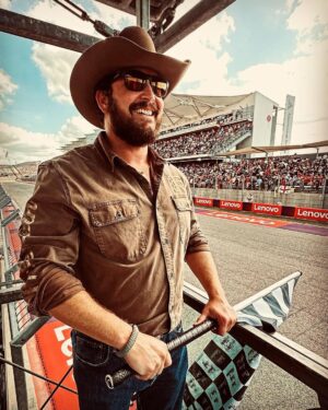 Cole Hauser Instagram - Great day @f1 austin @freereincoffeecompany congrats to @redbullracing and @maxverstappen1 @luckybrand