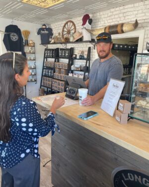 Cole Hauser Instagram - Serving coffee and taking orders at our first store in San Angelo Tx. Dreams don’t work unless you do. @freereincoffeecompany get up and get after it!
