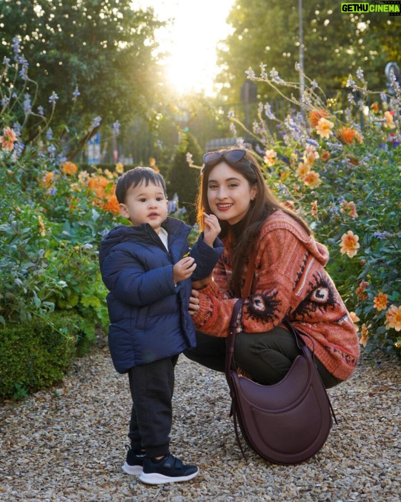 Coleen Garcia-Crawford Instagram - My sweet, gentle boy and his fascination with flowers. 🥹 You are growing up so so fast, and I’m so blessed to be here with you for all of it. 🌸 Paris, France