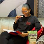 Connie Ferguson Instagram - I am a snacker for sure😂 Being someone who’s also health conscious, being introduced to the Tastic Rice Chips was the best thing since sliced bread! Nothing is more satisfying than their crunchy taste plus they have 56% less fat. #TasticRiceChips #MoreThanJustRice #TasticAirpoppedRiceChips