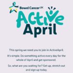 Connor Swindells Instagram - Take part with me and get active every day this April and help raise vital funds for @bowelcanceruk Every year, almost 43,000 people are diagnosed with bowel cancer – that’s one person every 15 minutes. Your fundraising is life changing.