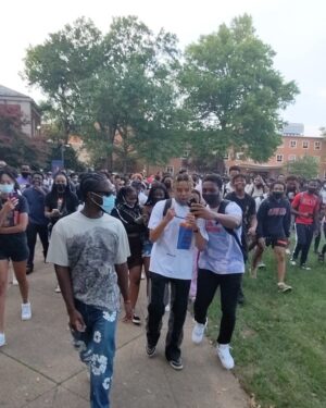 Cordae Instagram - Randomly pulled up at Howard today. REAL love in REAL life thank y’all HOMETOWN HERO #FromaBirdsEyeView #HiLevel