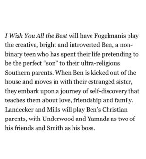 Corey Fogelmanis Instagram - giddy, excited, happy to be on this journey with you @tommy.dorfman