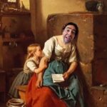 Cristián Riquelme Instagram - "Utiles escolares 2024" Óleo sobre lienzo... basado en la obra: Mamá que pasa? Porqué esa cara de nalga flácida? #jueves #trabajando