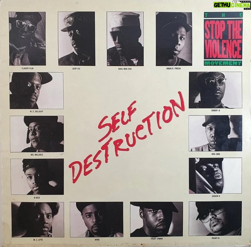 D-Nice Instagram - Jan 15th: 36 years ago today, Stop the Violence Movement released their single, “Self-Destruction” (1988) Led by KRS-One, Stop the Violence Movement released the single“Self- Destruction” on January 15, 1989, on Jive. The song was intentionally released on what would be Dr. Martin Luther King Jr.’s 60th birthday.  I produced this when I was 17 years old. @teacha_krsone @flavorflavofficial @koolmoedeenyc @therealdougefresh @dnice @mclyte Thanks @thehiphopagenda