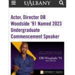 D.B. Woodside Instagram – I am truly honored to be a commencement speaker on Saturday at my undergrad alma mater, @ualbany. I have many fond student memories from there which shaped me not only as an actor but as a person too. I look forward to sharing some thoughts with the class of 2023! 

#ualbany #greatdanes #purpleandgold 💜💛