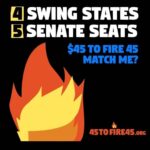 D.B. Woodside Instagram - Hey good people - Join me & DONATE $45 to FIRE 45 🔥 Please go to 45tofire45.org With your support, we can win in 4 key swing states this November: Texas, North Carolina, Arizona and Georgia. These states have 5 Senate seats & 80 electoral votes up for grabs! Without them, Trump can’t win. 😉 So... DONATE! #45toFire45! Let’s flip TX, NC, AZ, and GA for good!! ❤️