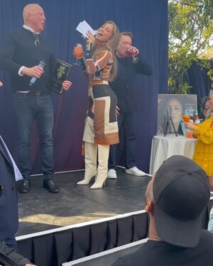 D.J. 'Shangela' Pierce Instagram - Yesterday was a DREAM!!! I have such great respect and admiration for @jlo … I’ve met her on several occasions and EVERY TIME she just radiates LOVE and JOY … and biiiish, she looks RIGHT! Plus, y’all know she’s always been down with the drag and LGBTQ+ community. I’m late posting (I was in the moment!) … but here are a few videos and pics from @theabbeyweho … with Miss Lopez serving up @delola and me fully hyping up the Doll! ❤️😂 Congrats on the new single and upcoming album JLO! And a huge thanks to #TeamJLo, the Abbey family … especially @davidcooleyla #tristanschukraft @toddbarnesweho for always opening your arms to me and my crew! Xo What a day!! 

Oh and if ur wondering, my lil corset snatched salmon sweater (with rhinestone corset cord in the back) is from @waltercollection. 😁 #CantGetEnough #Delola #jlo