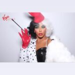 D.J. "Shangela" Pierce Instagram - Cruella vs Estella 🖤🤍 thx for a fun night Dallas!! @virginhotelsdal
