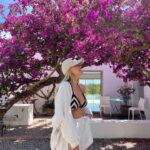 Dagi Bee Instagram - Our little safe place on Ibiza ✨🌸☀️🌴🍋 Outfit Details : Cap : @casa_mara Bikini : @calzedonia Set : @sassyclassy Bag : @loewe Sandals : @birkenstock