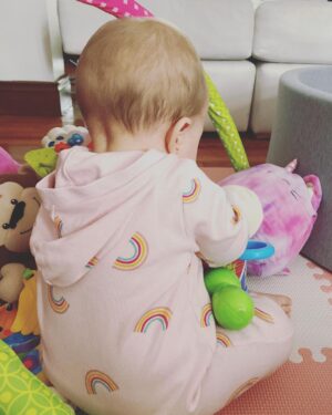 Dalma Maradona Instagram - Felices 8 meses mi niña feliz!!❤️🌈💕
