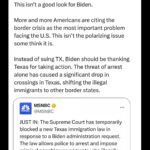 Dan Crenshaw Instagram - At this point, it’s like the Biden Admin is doing everything they can to make sure the border STAYS in crisis. ICYMI, earlier today a Federal Appeals court ruled a Texas immigration law could go into effect this weekend, allowing law enforcement officers in Texas to arrest & jail any illegal immigrants crossing the border. This was a HUGE win for Texas and for the rest of the country, but not even 24 hours later it was put on hold at the request of the Biden Admin. Americans won’t forget this come November.