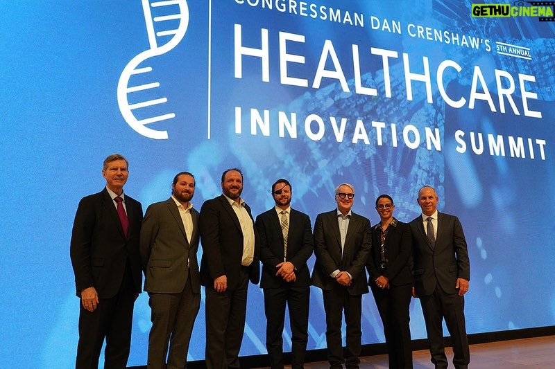 Dan Crenshaw Instagram - Thank you to the Texas Medical Center and their CEO Bill McKeon for hosting my 5th annual Healthcare Innovation Summit last night. Thank you to the speakers who flew in from across the country to share their cutting-edge work on the new frontiers of healthcare. And thank you to the hundreds of attendees who spent three hours on a Monday evening with us. Innovation is fundamentally the most important aspect of healthcare. If we don't find the cures, build the breakthrough medical devices, or design the perfect therapies, then it doesn't matter what kind of healthcare system we have. So the point of the Healthcare Innovation Summit is to highlight and honor some of the leading startups, entrepreneurs, and researchers in healthcare, and give them an audience of investors and medical professionals who can help take their work to the next level. The greatest problems we face -  from diabetes to cancer to Alzheimer’s - will be solved because a few smart people partnered with a few rich people and decided to change the world. This year's honorees included Dr. Andrea Vidali ( @endometriosis_surgeon ), who received the Susan Carol Crenshaw Healthcare Innovation Award for his advancements in Robotic Excisional Endometriosis Surgery. Dr. Vidali's research has given countless women the gift of motherhood, and my own daughter Suzy Crenshaw is here today because of him. We heard from Mike Ambrogi on how Novocure is using electric fields to treat cancer. Elizabeth Garner, MD-MPH talked about how @ferringpharmaceuticals is using artificial intelligence to assist with fertility technology. Dr. John Cassidy presented on @nexushealthsystems new multidisciplinary approaches to treating individuals suffering from traumatic brain injury. And finally, Tim Miller and Jacob George, PhD showed how Biologic Input Output Systems is harnessing the power of neural pathways to give amputees the feeling of responsive robotic limbs. It was a wildly educational evening thanks to these speakers. Thanks again to everyone who took the time to join us and to the Texas Medical Center staff who helped make this event a huge success. I can't wait for next year's summit.