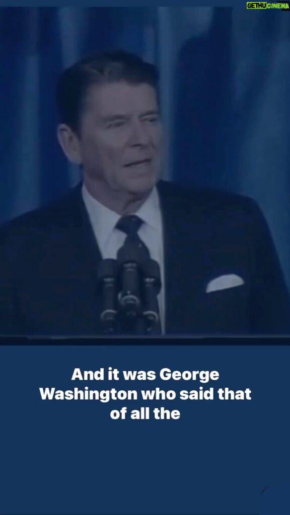 Dan Crenshaw Instagram - At the time of Reagan’s famous “Evil Empire” speech, he was talking about the importance of our moral foundations versus our enemies. Our moral foundations are essential in our fight against evil. If you don’t have a clear view of right and wrong, who are you to call another evil? Our moral foundations can summarized in four words that every American knows: In God We Trust. As Alexis de Tocqueville described it, “America is good. And if America ever ceases to be good, America will cease to be great.” Video repost from @reaganfoundation