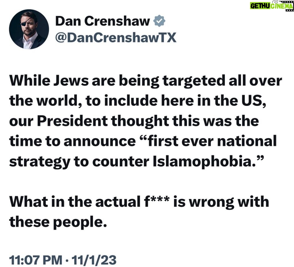 Dan Crenshaw Instagram - The scary part is that they’re serious.
