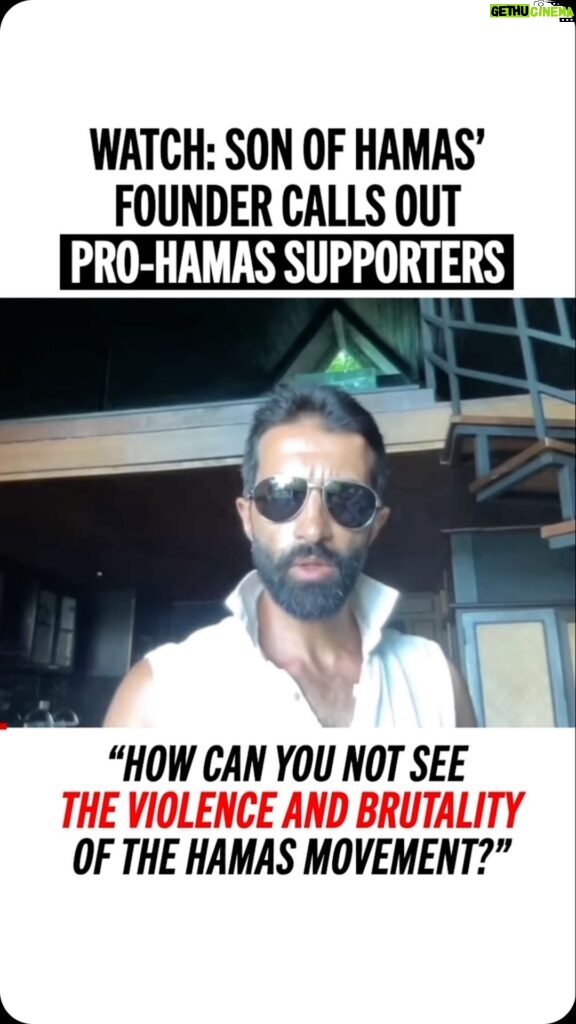 Dan Crenshaw Instagram - If you don’t know who this is, it’s Mosab Hassan Yousef. The son of a founding Hamas leader. He grew up as a member of Hamas until he left to become a spy for Israel’s internal security service, Shin Bet.   He knows who Hamas really is, and he makes one thing very clear: You cannot reason with Hamas. Their goal is not Palestinian liberation, it’s the destruction of Israel and all Jews. Anyone who thinks otherwise is horribly mistaken.    This his latest video — a message to Pro-Hamas supporters in the West. Watch.
