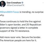 Dan Crenshaw Instagram – Turns out a majority of the country supports defending the border. Who would have thought? #IStandWithTexas