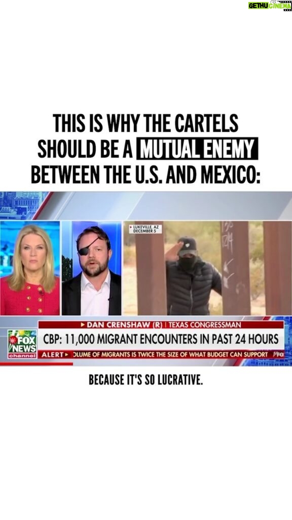 Dan Crenshaw Instagram - Things that are true: - The cartels are killing Americans - The cartels are killing Mexicans  - It should be a mutual goal between Mexico and the U.S. to take the cartels out What’s not being talked about enough is how the cartels are benefitting from Biden’s border crisis. With a record breaking crisis, the cartels are making record breaking money. In 2021 alone, the cartels made over 13 billion dollars just from human smuggling. Imagine what they’re making now, with 27,000 crossings in just 48 hours.  In the next few days the Biden admin will travel to Mexico to meet with AMLO about “additional enforcement actions” to slow the migration influx at the southern border. All this will be is a photo op and topline discussions — what we need is real action. Pass the damn border reforms, enforce the laws that already exists. Real solutions exist, and the longer we take to act on them, the more power we’re giving to the cartels. #Mexico #cartels #mexicandrugcartels #border #bordercrisis