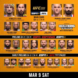 Dana White Instagram - #UFC299 early prelims are LIVE in 20 minutes on @espn+ and @UFCFightPass!