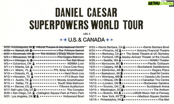 Daniel Caesar Instagram - US CANADA TOUR HAPPENING RIIIIIIIIIIGHT NOOOOOOOOOOW