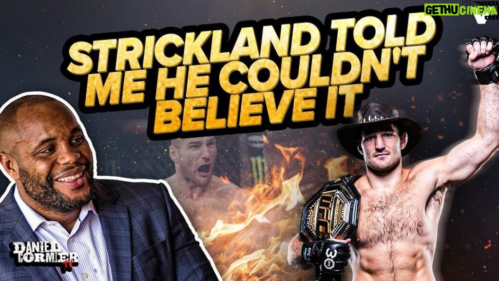 Daniel Cormier Instagram - I spoke to Sean Strickland before we left Sydney hear about that conversation. I’ve also seen that in my post fight reaction I made excuses for Izzy. I address it in my latest YouTube video. Live at 7:30 Eastern/430 Pacific link in my bio.