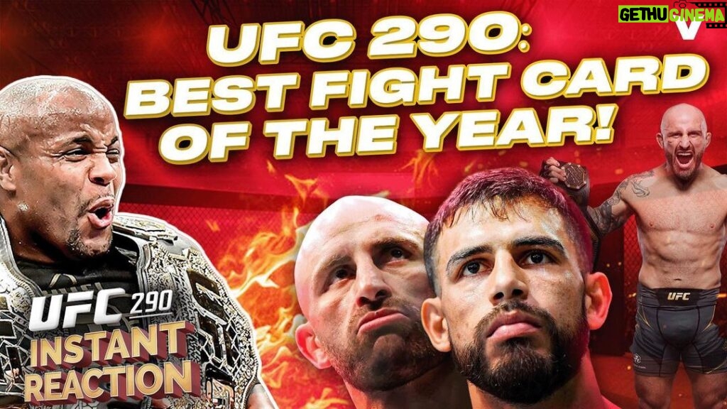 Daniel Cormier Instagram - UFC 290 was epic! My instant reaction from octagonside is live in :20 minutes. 12 eastern /9 pacific. Volk pitched a masterpiece. Moreno v pantoja was insane. A legend walked away man this is what mma is when it all comes together. Tune in go. Link in my bio DC