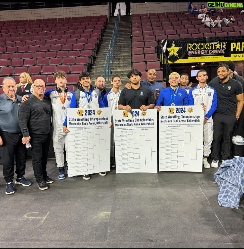 Daniel Cormier Instagram - Another season is in the books for our @gilroywrestling teams. We had a really good season, it seemed fast but what a ride. We had our state tournament this weekend and as always there are ups and downs but I could never question the effort these kids give me and our coaching staff. We had 3 state champions this year Daniel Zepeda, Cody Merrill and Moses Mirabal, 4 finalists combined, and 11 state medalists between our boys and girls teams. The boys’ team collected another team trophy scoring 206 team points and placing 3rd And our girls placed 4th scoring 69 team points Congrats to every kid who made the tournament and to all the coaches, parents and our great staff that made all this possible from coaches to support staff you are the backbone of our program. Guys help me congratulate the Mustangs. Let’s go, Gilroy. I’ve coached 5 state tournaments and we’ve brought 3 team trophies to the great town of Gilroy!