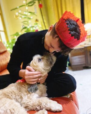 Daniel Howell Instagram - he is a GOOD BOY and i LOVE him even if he ate a BOX of vegan chocolate and puked under the TREE i just don’t want him to lick my FACE
