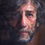 Daniel Sharman Instagram - This amazing artist and friend Lorna is currently painting my portrait. @lorna_may_ She’s a badass and deserves the world. Check out the work she has on show of @neilhimself in London Tuesday week @philip_mould_gallery. Proud re post: “My double sided portrait of @neilhimself painted in layers of sun bleached beeswax on prehistoric bog oak almost shaped like a book will be on show @philip_mould_gallery from 4-18 June 2019 in NEIL GAIMAN : GOOD ICON . . Read all about these paintings and my #GoodIcons of @davidtennantpod and @michael_sheen_official which will be exhibited in the magic ‘pop up’ bookshop in Soho to celebrate the launch of Good Omens - link in bio... www.goodicons.co.uk. . .Bog oak book beautifully crafted by the brilliant artist @adrianswinstead who so kindly let me take his gorgeous sculpture and manifest Neil within it...