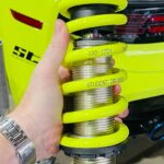Daniel Wu Instagram - @kakirosama throwing on the new suspension setup from @st_suspensions to the SEMA Z to perfectly adjust the ride to the incoming @kmg.racing magnesium KMGT1 wheels and @toyotires #wearestudentdrivers #nissanz #400z