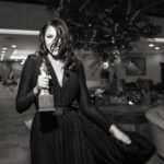 Daniella Rahme Instagram - Lights, camera, gratitude! 📸 Thank you to everyone who made this moment possible! 🎬🏆 @iraqawards Baghdad, Iraq