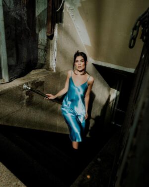 Danielle Campbell Instagram - City Blues 🏙

📸 @thealexandraarnold
👗 @sarahslutsky
Hair @marcmena
💄@meganlaoux 
Interview @kelseyjbarnes 
@1883magazine