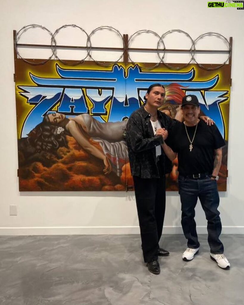 Danny Trejo Instagram - I had the pleasure to tour @ozziejuarez solo show OXI-DIOS @charliejamesgallery yesterday. Amazing work, make sure you check it out. Charlie James Gallery