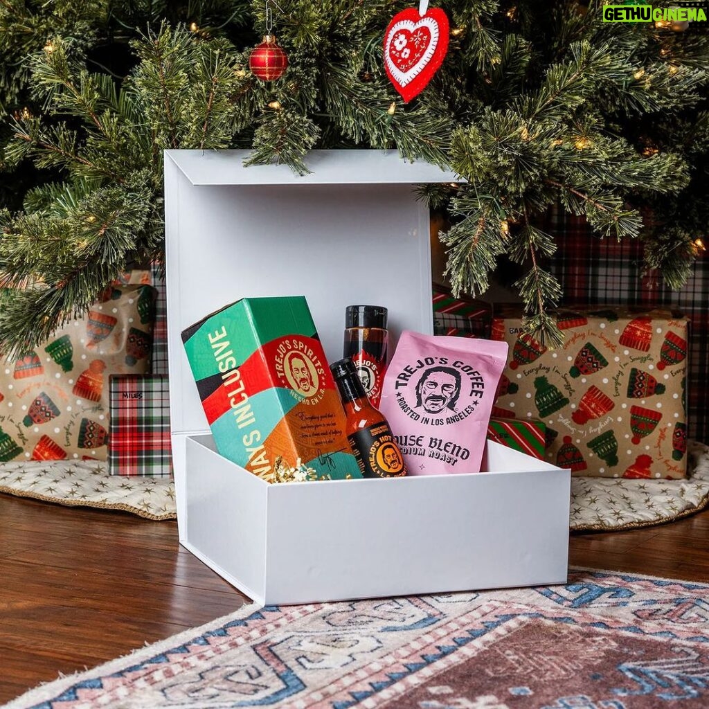 Danny Trejo Instagram - Limited Edition 2023 Holiday Box 🎁 Unwrap the spirit of celebration with our exclusive @trejostacos Limited Edition Holiday Gift Box! Elevate your festivities with @trejosspirits Zero Proof Tequila, a sophisticated and alcohol-free twist on the classic. Indulge in the perfect balance of sweet and heat with our Hot Honey, crafted to add a touch of magic to any dish. Ignite your taste buds with the Trinidad Moruga Scorpion Pepper Hot Sauce, a fiery blend that promises to bring the heat to your holiday feasts. And for those cozy moments by the fireplace, savor the warmth of our Medium Roast Whole Bean Coffee, delivering a rich and aromatic experience. This curated collection is a symphony of flavors designed to make your holiday season unforgettable. Cheers to joy, flavor, and the magic of the season! 🔥 #trejostacos #holiday #holidaygifts #giftbox #dannytrejo Trejo's Cantina
