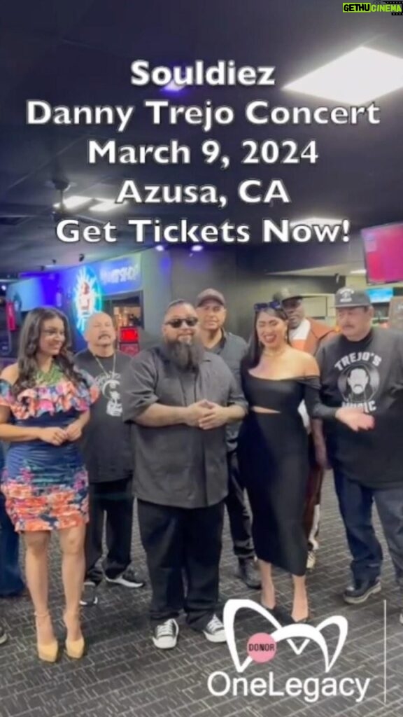 Danny Trejo Instagram - This Saturday, March 9, OneLegacy and Trejo music presents Souldiez! A concert for a cause at OneLegacy in Azusa. A night full of music and fun, get your tickets now! #OneLegacy #trejomusic #concert #losangeles