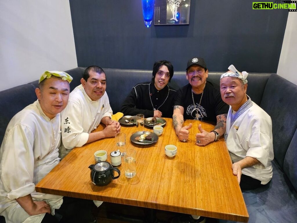 Danny Trejo Instagram - I’m at Tojos restaurant in Vancouver. Just had an amazing omakase from chef Tojo, who invented the California roll. Also thanks to @destination_vancouver for setting up this dinner/meeting.