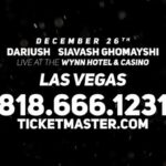 Dariush Eghbali Instagram - Sun Dec 26, 2021 at Wynn Las Vegas Select Your Seats Now at Ticketmaster.com Information: 818.666.1231⁠