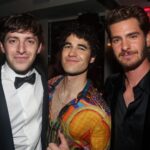 Darren Criss Instagram - My acceptance speech for winning a kickass night out on Broadway: Thanks to @juleshough for being my literal dance partner, to The House of Suntory (@suntory_rokugin, @@suntoryhakuvodka, @suntorytoki ) for indulging my affinity for 日本の booze and @armaninollp for helping us host #theafterafter at @pebblebarnyc. And thank you to @bruglikas / @broadwaybruce_ for takin’ the shots shots shots. And scene! 🎭 Pebble Bar