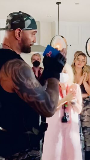 Dave Bautista Instagram - Thank you to the cast, crew and to everyone that watches #GlassOnion @KnivesOut @Netflix …never forget how it started @WWE #Batista #TheAnimal #ProudRoots #WWE