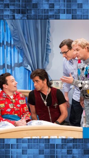 Dave Coulier Instagram - 10 Years Ago: Jimmy says goodbye to Late Night with Jimmy Fallon with Danny, Jesse, and Joey from Full House. #FallonFlashback