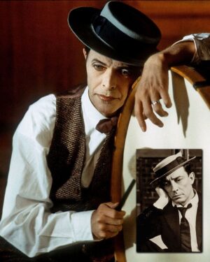 David Bowie Instagram - BOWIE’S BUSTER KEATON TRIBUTES

“He’s Chameleon, Comedian, Corinthian and Caricature…” 

The first image here is another fine Steve Schapiro portrait from 1975. As you can see, David is pictured with Rudi Blesh‘s biography of Buster Keaton.

Schapiro remembers how David was impressed with the photographer’s connection to Keaton: “From the moment Bowie arrived, we seemed to hit it off. Incredibly intelligent, calm, and filled with ideas, he talked a lot about Alistair Crowley whose esoteric writings he was heavily into at the time. When David heard that I had photographed Buster Keaton, one of his greatest heroes, we instantly became friends.”

Bowie even used a full-page 1964 Schapiro shot of Keaton in New York inside the 1976 Isolar Tour programme. (2nd image)

Bowie references Keaton in at least a couple of his videos. In the 1977 Stanley Dorfman-directed Be My Wife promo, he performs against a bleached-out background in this heartfelt plea for marital union and somehow manages to appear nonchalant and anguished at the same time. Apparently, Bowie’s make-up and mannerisms in the video were a nod to Buster himself. (3rd image)

The Keaton look was reprised more obviously and to wonderful effect throughout the Miracle Goodnight video in 1993. (4th image)

A couple more images may or may not have been as a result of David watching Keaton’s movies. Perhaps the links are a little tenuous, but here they are anyway.

The 5th image is Sukita’s famous shot from 1973 wherein Bowie mirrors Keaton’s pose in the film The High Sign. (6th image)

The 7th slide is the 1971 edition of the KEATON paperback that Bowie is holding in the first image and the still of Keaton as a sailor is from the film The Navigator.

Finally, the last picture by @blamsnap is from the 2000 BowieNet Roseland concert when Bowie dressed nautically, Sailor being his chatroom nickname. 

KEATON is a book that David was clearly fond of, but it’s another that didn’t make it into BOWIE’S TOP 100 BOOKS - THE COMPLETE LIST: https://www.davidbowie.com/blog/2013/10/1/bowies-top-100-books-the-complete-list (Linktree in bio)

#BowieBookLover #BowieSchapiro #BowieKeaton