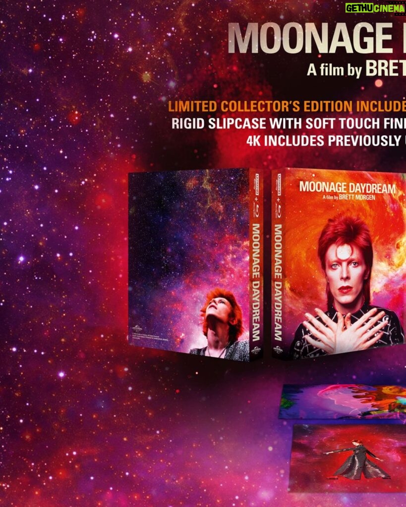 David Bowie Instagram - MOONAGE DAYDREAM 4K UHD + BLU-RAY OUT MONDAY “Make me baby, Make me know you really care, Make me jump into the air.…” A quick reminder that Brett Morgen’s Moonage Daydream is due via Universal on 11th December as an ULTRA HD + BLU-RAY LIMITED COLLECTOR’S EDITION and separately as a LIMITED EDITION STEELBOOK. The Limited Edition Steelbook is basically what you get inside the Limited Collector’s Edition, minus the 4 Collectors Art Cards and the Rigid Slipcase with Soft-touch finish and Spot-gloss. Order here: https://www.bowiemoonagedaydream.com/ (Linktree in bio) Taken from the film, the first image here is of David performing "Heroes" at Earls Court in 1978. + - + - + - + - + - + - + - + - + - + - + - + - + - + Product description: Now for the first time in 4K UHD, with new bonus features. From Oscar-nominated filmmaker Brett Morgen, director of Cobain: Montage of Heck and The Kid Stays in the Picture, MOONAGE DAYDREAM is an immersive cinematic experience; an audio-visual space odyssey that not only illuminates the enigmatic legacy of David Bowie but also serves as a guide to living a fulfilling and meaningful life in the 21st Century. Told through sublime, kaleidoscopic, never-before-seen footage, performances and music, MOONAGE DAYDREAM is the first officially sanctioned film to explore Bowie’s creative, musical and spiritual journey, guided by Bowie’s own narration. LIMITED COLLECTOR’S EDITION Includes 4K UHD and Blu-ray Gloss Finish Steelbook Rigid Slipcase with Soft-touch finish and Spot-gloss 4 Collectors Art Cards ALL NEW BONUS FEATURES MOONAGE SOUNDSCAPES - Interview with Brett Morgen, David Giammarco & Paul Massey Q&A AT THE TCL CHINESE THEATRE - Featuring Brett Morgen, Mark Romanek, Mike Garson & Jack Black PREVIOUSLY UNSEEN LIVE PERFORMANCE OF ‘ROCK N ROLL WITH ME’ INTERVIEW FEATURETTES – with Director Brett Morgen A film that is the Artist More than a Musician Working with the Archive + - + - + - + - + - + - + - + - + - + - + - + - + - + #BowieMoonageDaydreamFilm